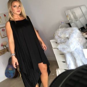 Flow high low black dress